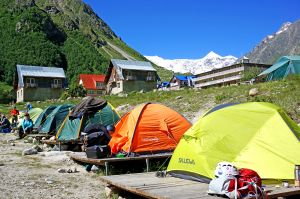 Горный лагерь в Безенгийском ущелье