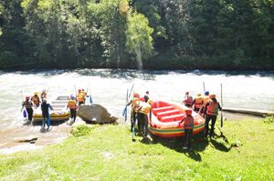 Рафтинг по реке, смотровая Карча-Тебе