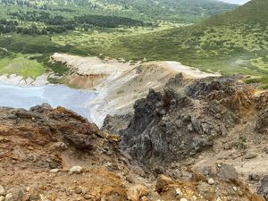 Вулкан Головнина и озёра - Горячее и Кипящее