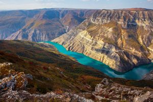Бархан Сарыкум и Сулакский Каньон
