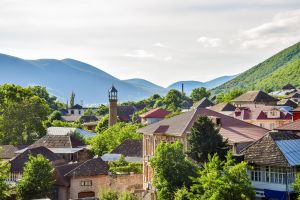 Село Нидж, Шеки, Каравансарай, Деревня Киш