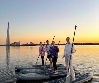 Sup прогулка на закате у Лахты (Лахтинский разлив)