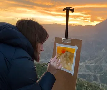 Арт-Девичник в Дагестане: живопись в горах