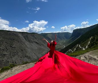 Алтай. Фото тур с платьем в долину реки Чулышман. Водопад Куркуре + Перевал Кату-Ярык