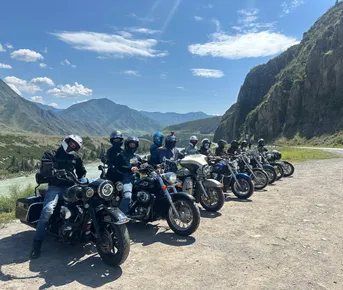 Мото тур по Алтаю на дорожных мотоциклах - Чопперах