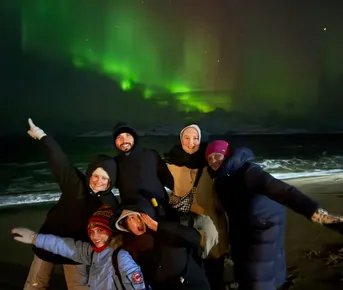 Териберка. Северное сияние и киты