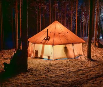 Лед и пламя. Поход с шатром в зимний лес Ленобласти