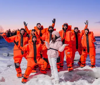 Айсфлоатинг, снегоходы, северное сияние. Комфорт тур до 7 чел. Хибины.