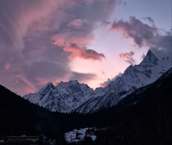 Снежный Домбай+Архыз. Экскурсии+катание/обучение!