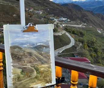 Арт-Девичник в Дагестане: живопись в горах