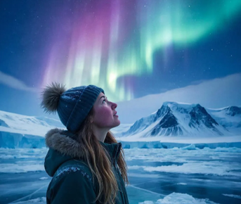 8 марта под северным сиянием у Ледовитого океана в Териберке