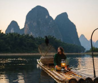 В плену у красоты: Гуйлинь, Яншо, водопады, пещеры и фиолетовое цветение клеом