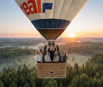 Приватный Девичник в Карелии. Комфорт тур: Воздушный шар, Отель на берегу, Ретропоезд