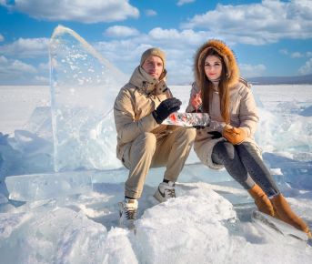 Зимняя сказка Байкала  От Листвянки до Ольхона на хивусе