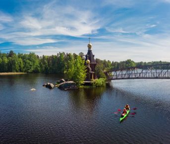 На байдарках по Вуоксе. По Беличьей протоке с трансфером из Петербурга