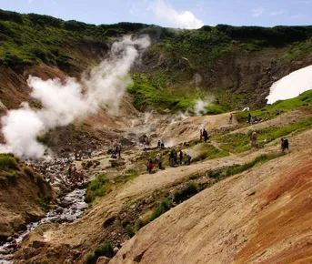 Дачные источники Мутновского вулкана Фумарольные поля активной зоны