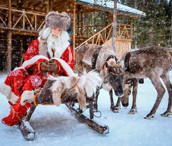 Сказка в Карелии. Комфорт тур до 8 чел. Дед Мороз, Ретропоезд, Рускеала, саамы, хаски