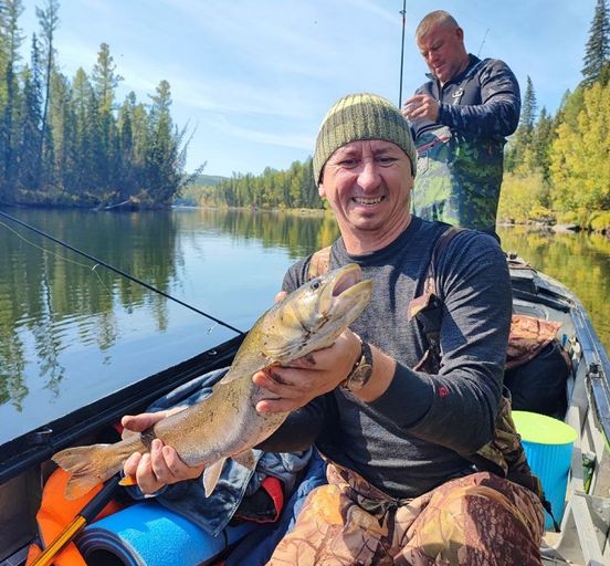 Fishing along the rivers of Siberia