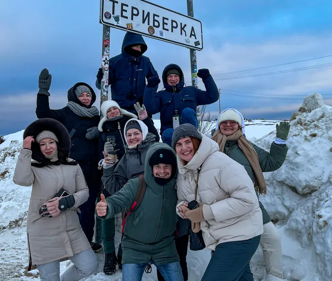 Териберка. Северное сияние и киты
