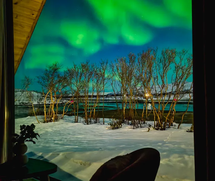 Северное сияние в Арктике