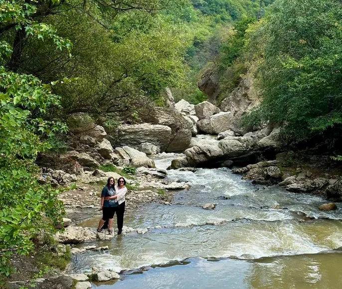 Древняя крепость, Хучнинский водопад и экраноплан Лунь выезд с Дербента