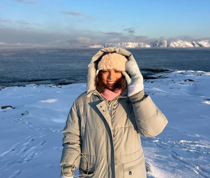 8 марта в Териберке: Северное сияние и киты