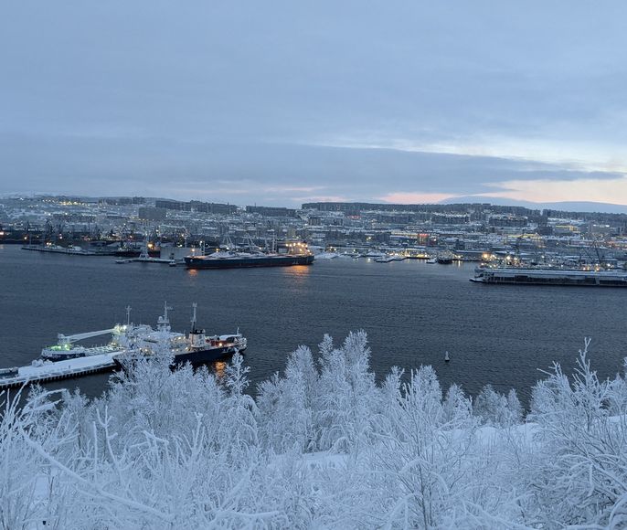 Прибрежный Мурманск с западной стороны