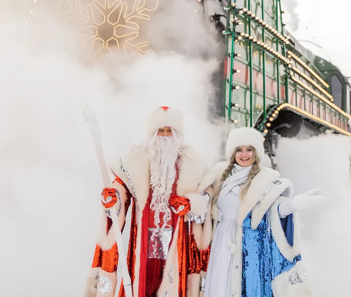 Новогодний ретропоезд в Гусь-Хрустальный