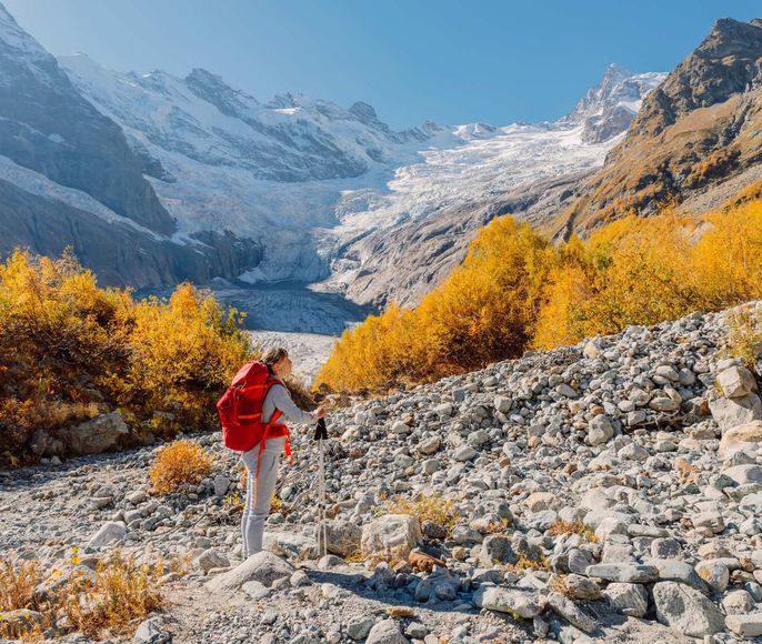 Домбай. Горный лагерь в палатках