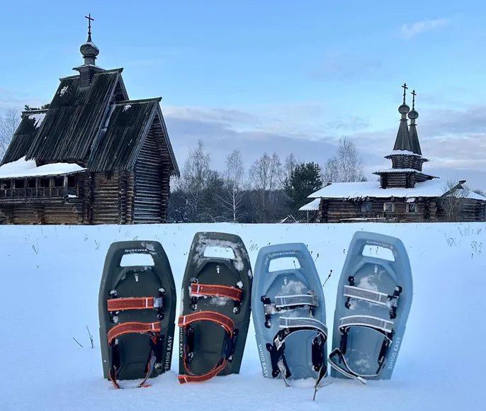 Поход на снегоступах Русский север в Подмосковье