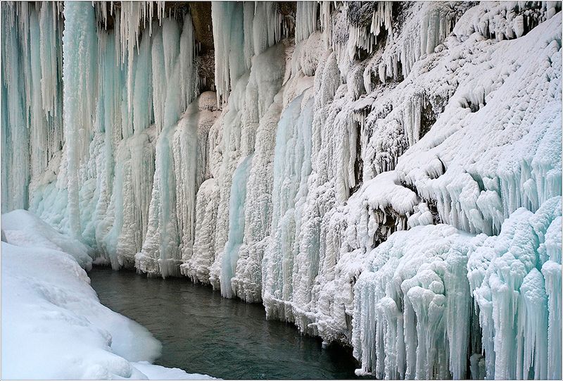 Замерзшие водопады Кабардино Балкария