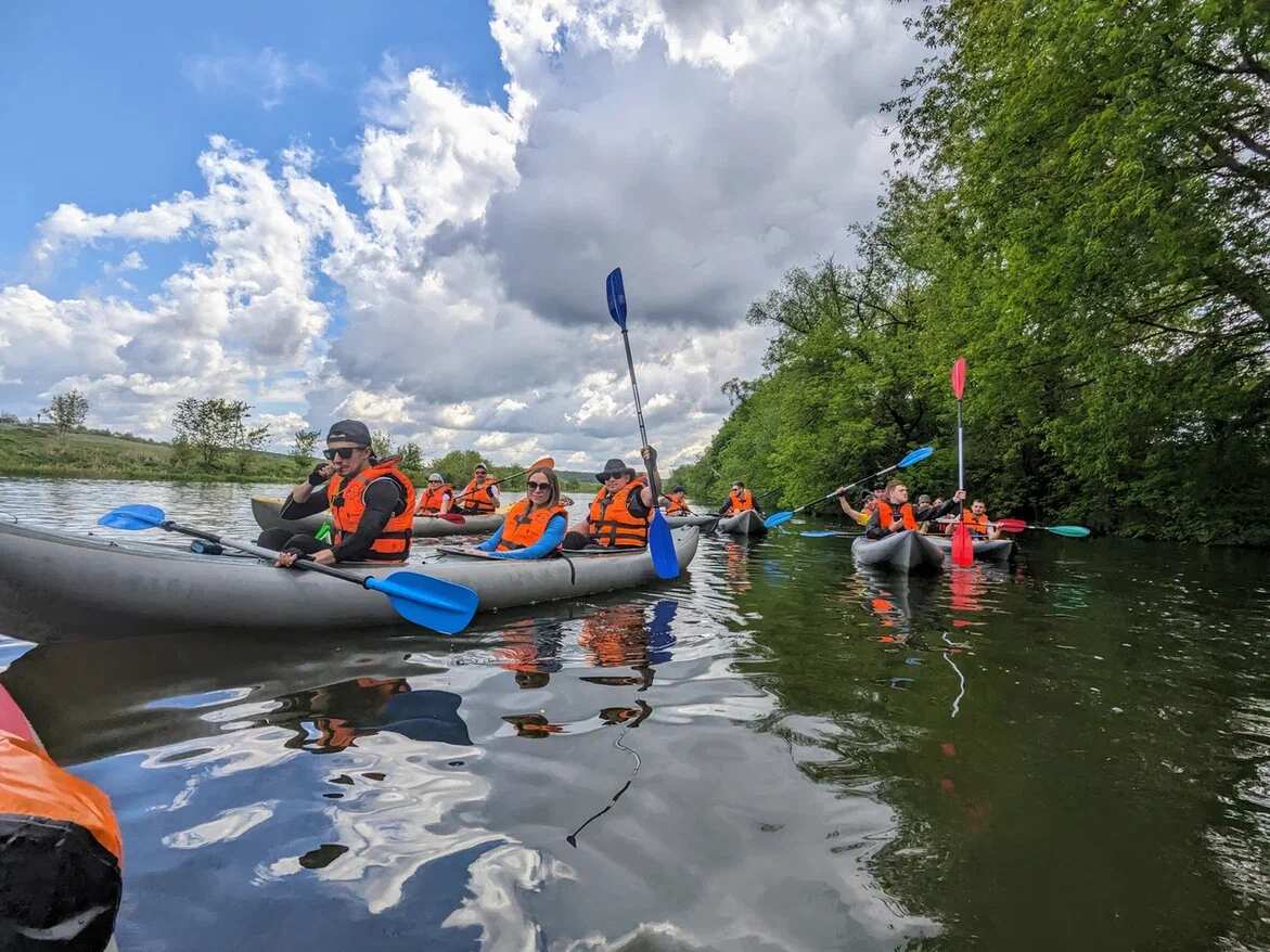 Сплав по реке Красивая Меча (Тульская обл.) на байдарках (6/7)