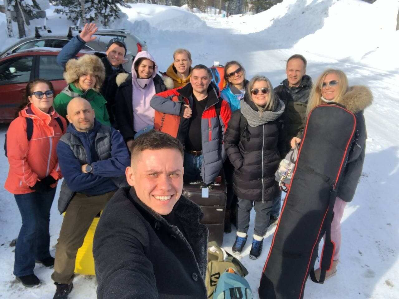 Тиндер тур в Шерегеш: в пещеры на снегоходах, фрирайд, парапланы (29/100)