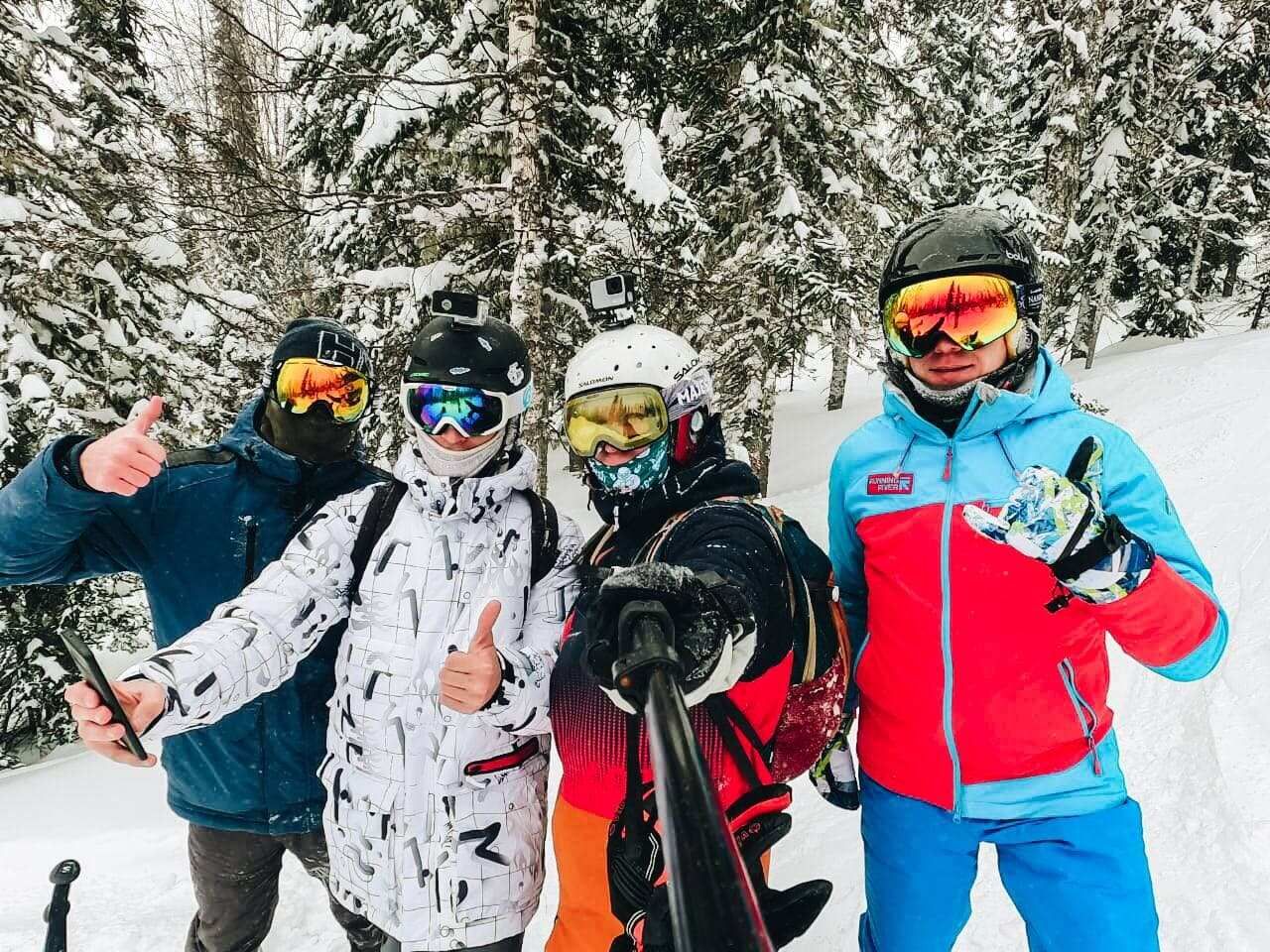 Тиндер тур в Шерегеш: в пещеры на снегоходах, фрирайд, парапланы (15/100)