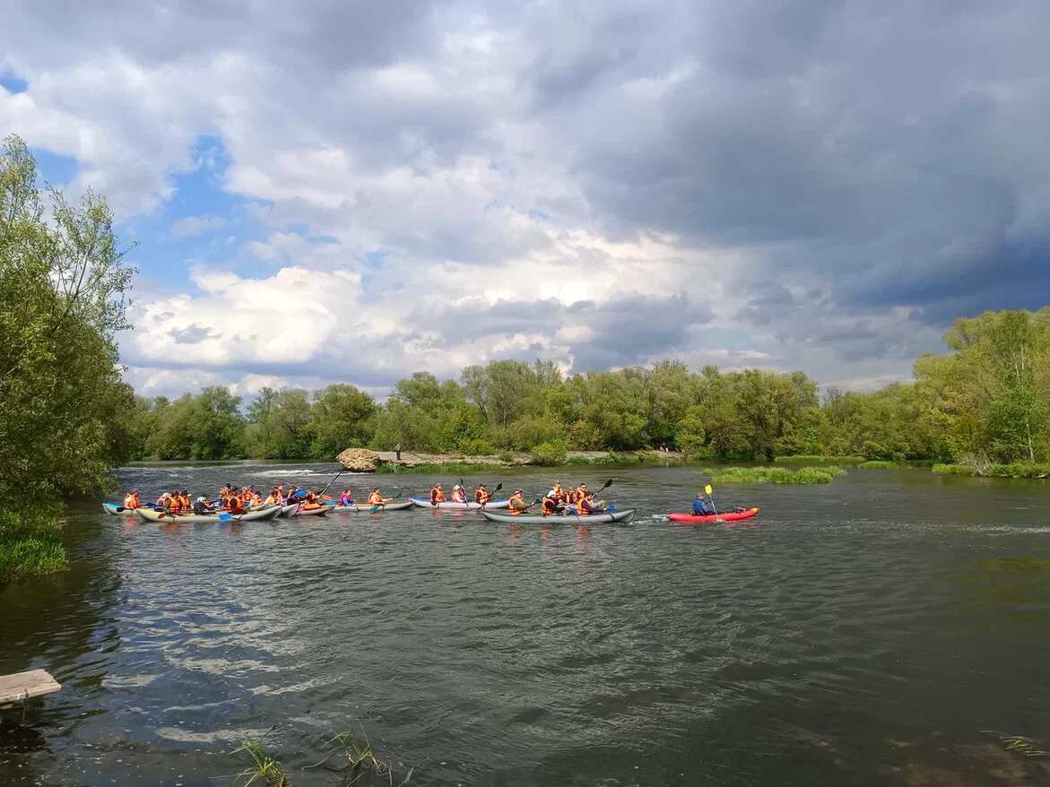 Сплав по реке Красивая Меча (Тульская обл.) на байдарках (2/7)