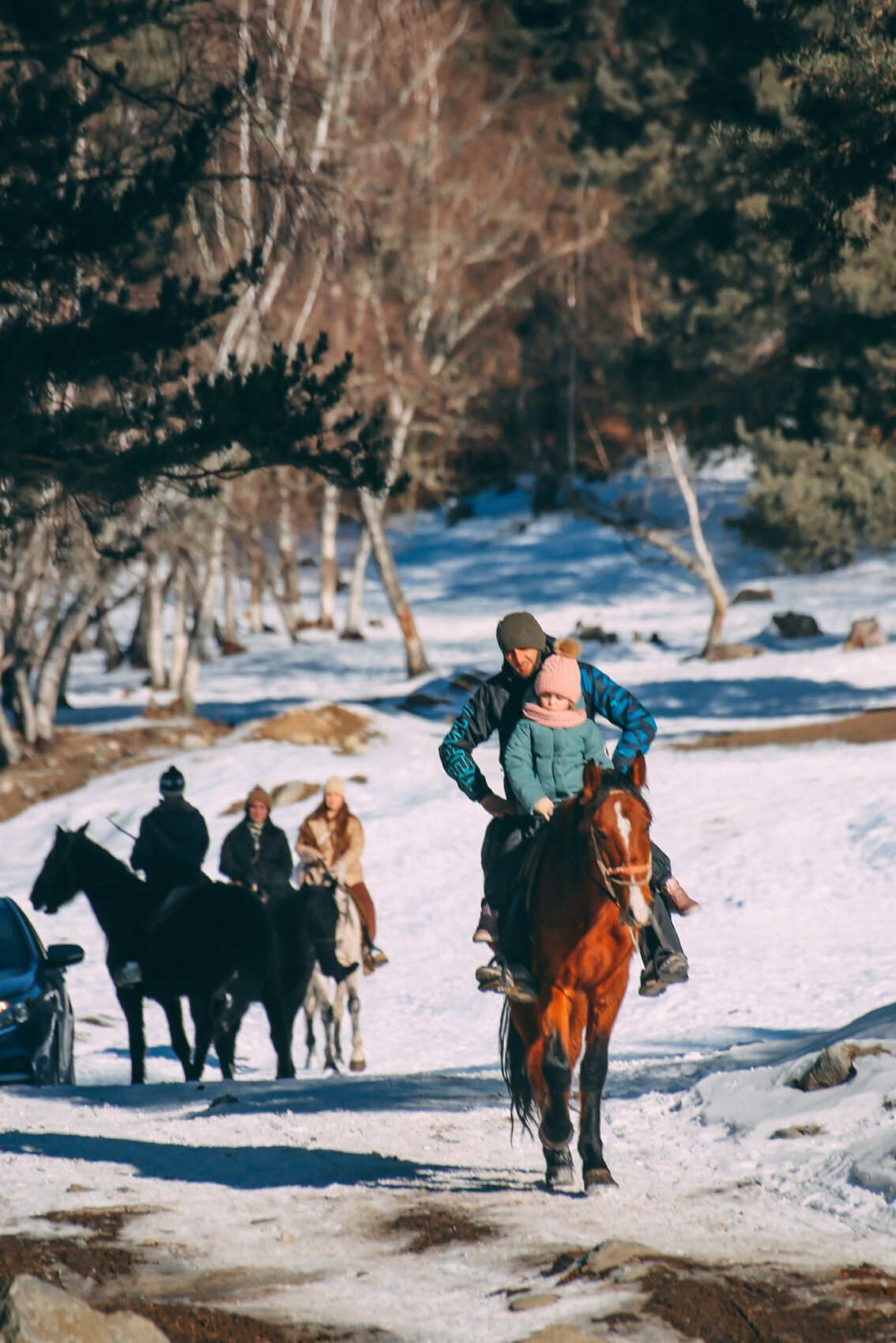 Активный выходной в Архызе: лошади + вездеходы