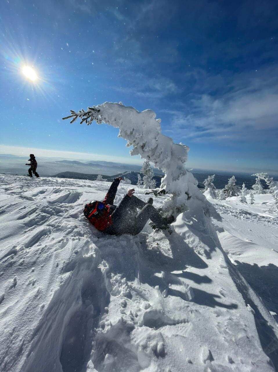 Тиндер тур в Шерегеш: в пещеры на снегоходах, фрирайд, парапланы (45/100)