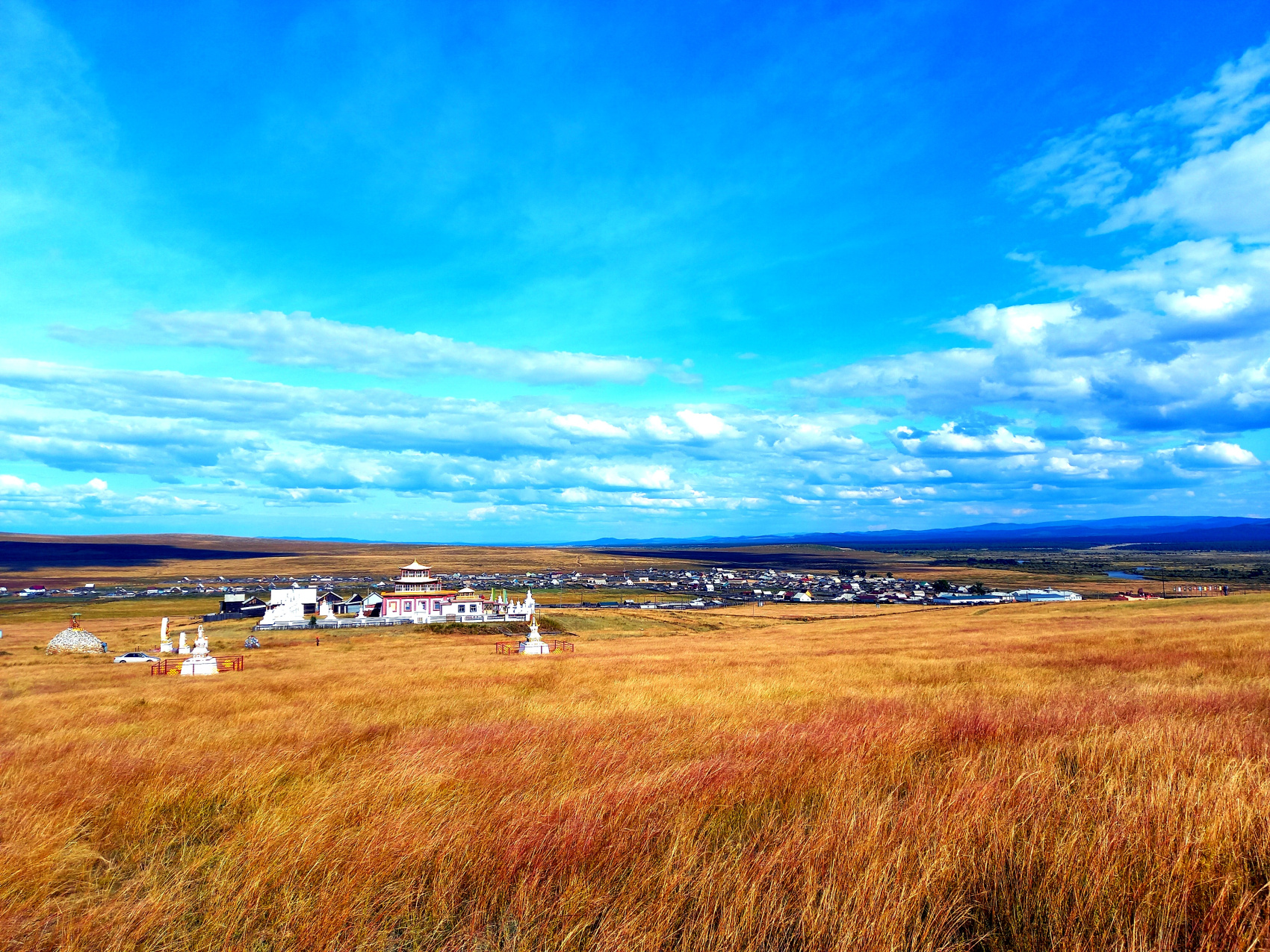 Путь к большому Будде и кора у самой большой ступы в России (7/29)