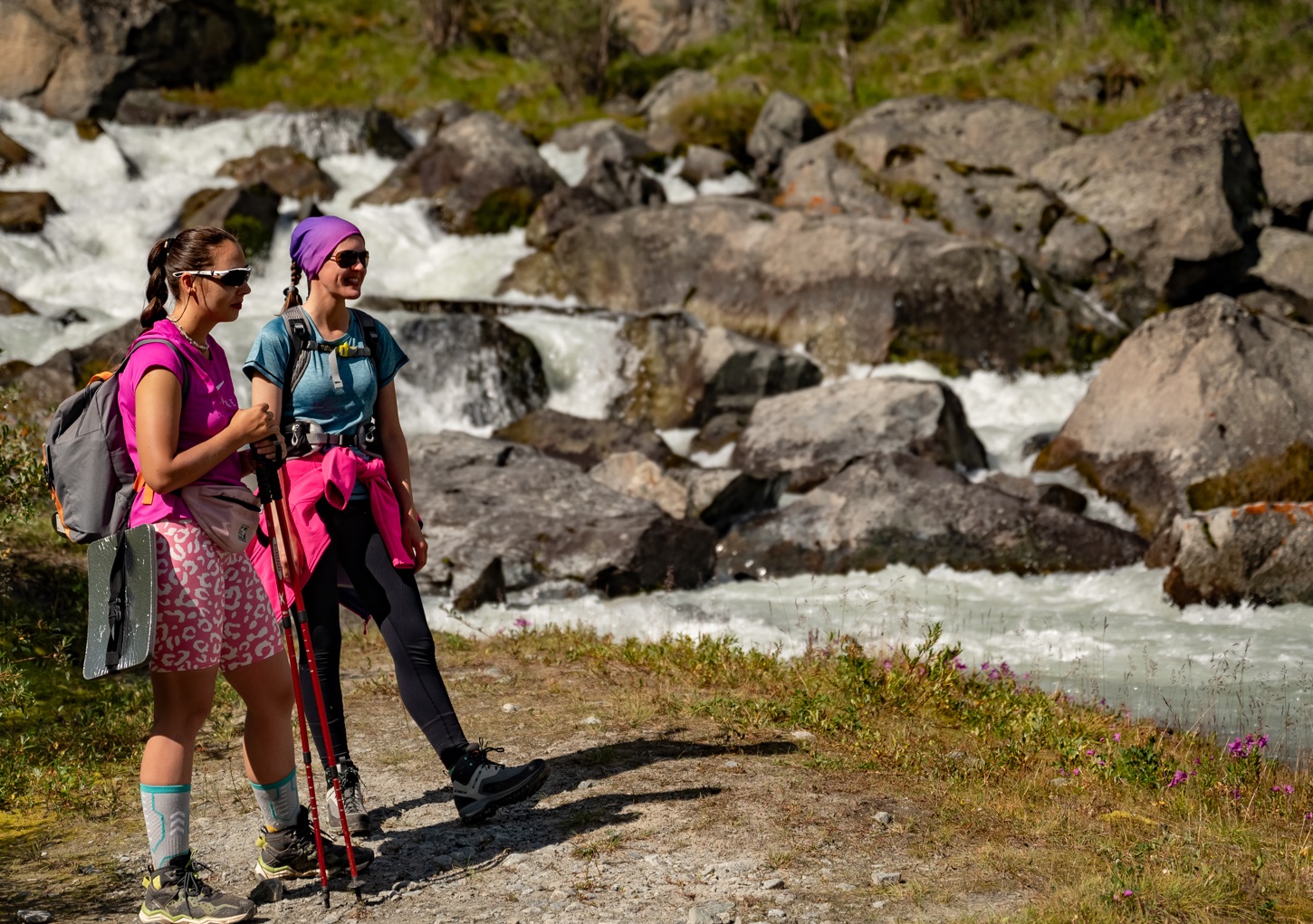 Пеший поход к Белухе с вьючными лошадьми (17/50)