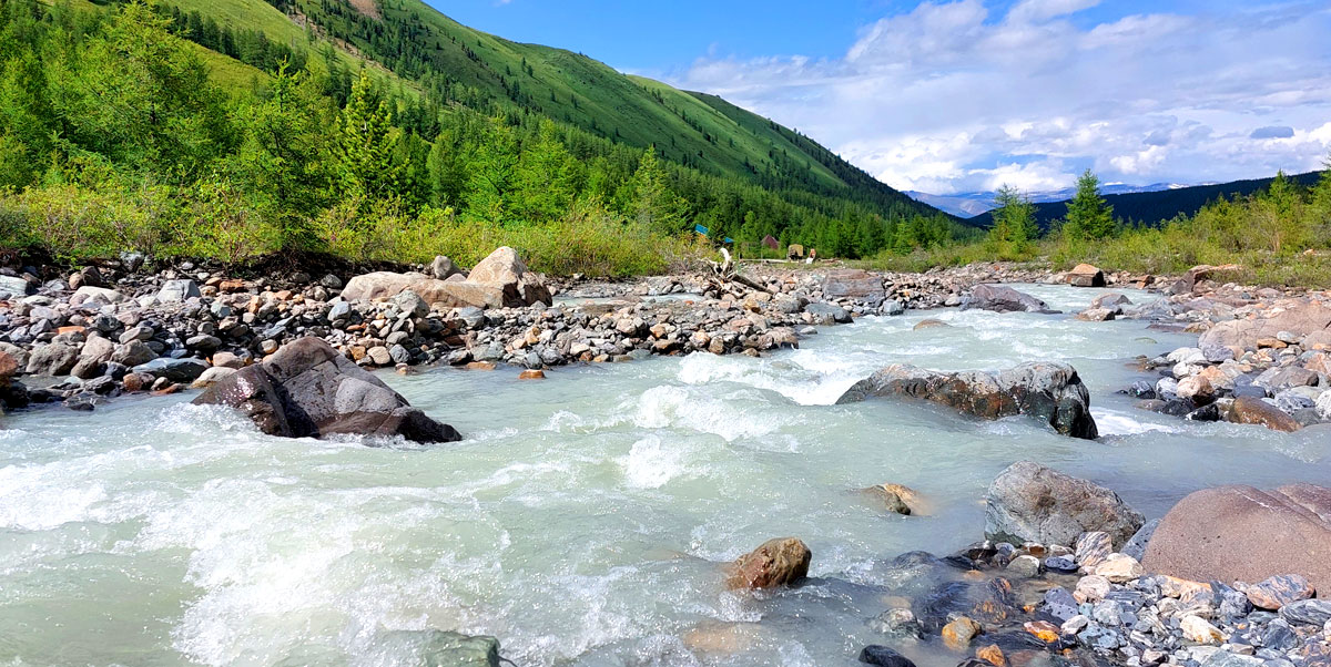 Горный лагерь на Алтае. Ущелье Актру (17/63)