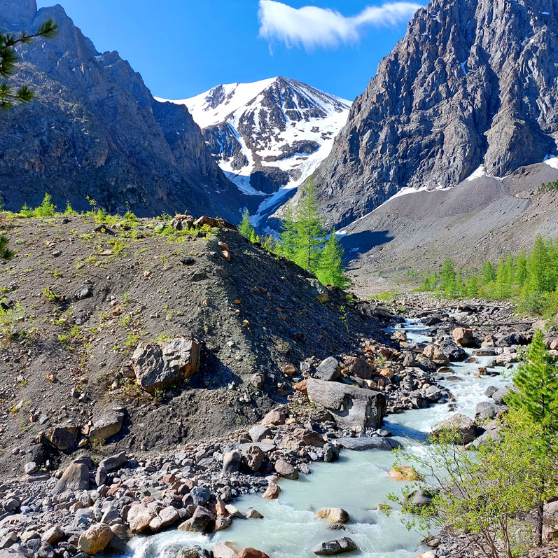 Горный лагерь на Алтае. Ущелье Актру (33/63)