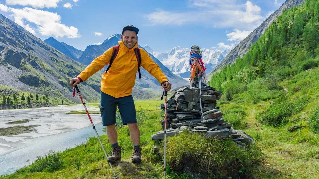 Треккинг к подножию Белухи налегке, с конным сопровождением (37/69)