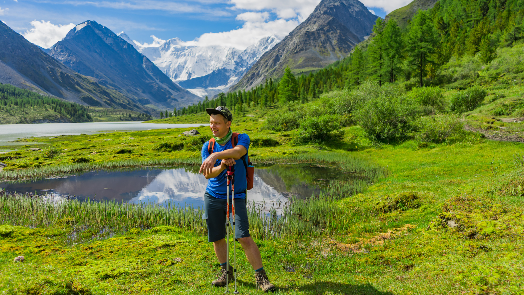 Треккинг к подножию Белухи налегке, с конным сопровождением (26/69)
