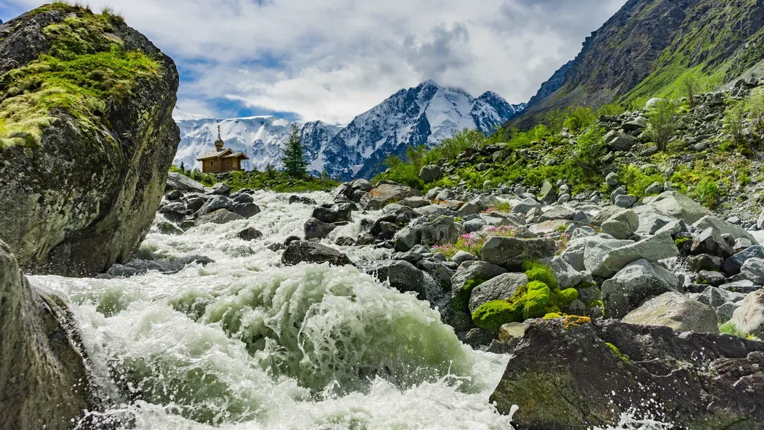 Треккинг к подножию Белухи налегке, с конным сопровождением (38/69)