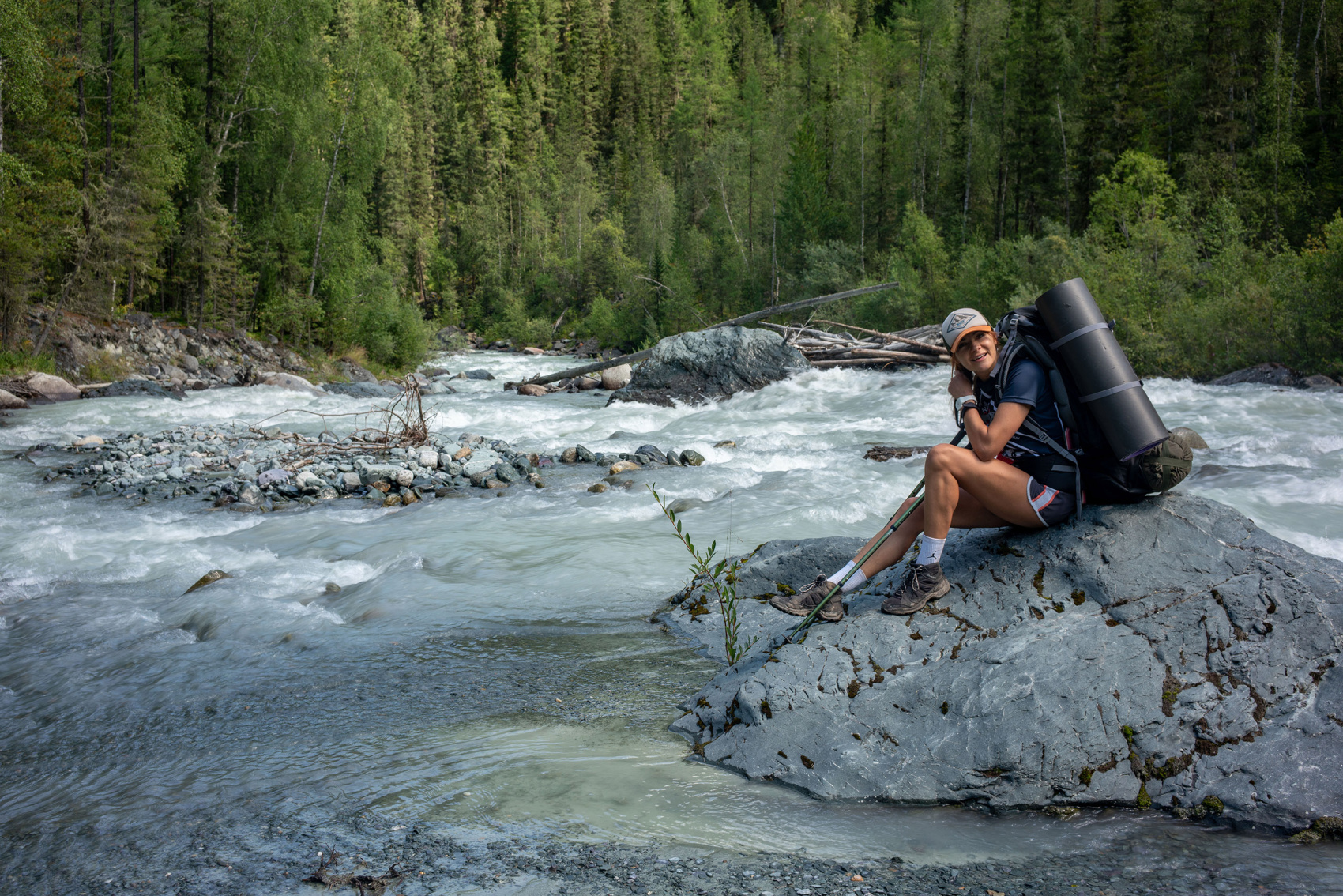 Треккинг к подножию Белухи налегке, с конным сопровождением (42/69)