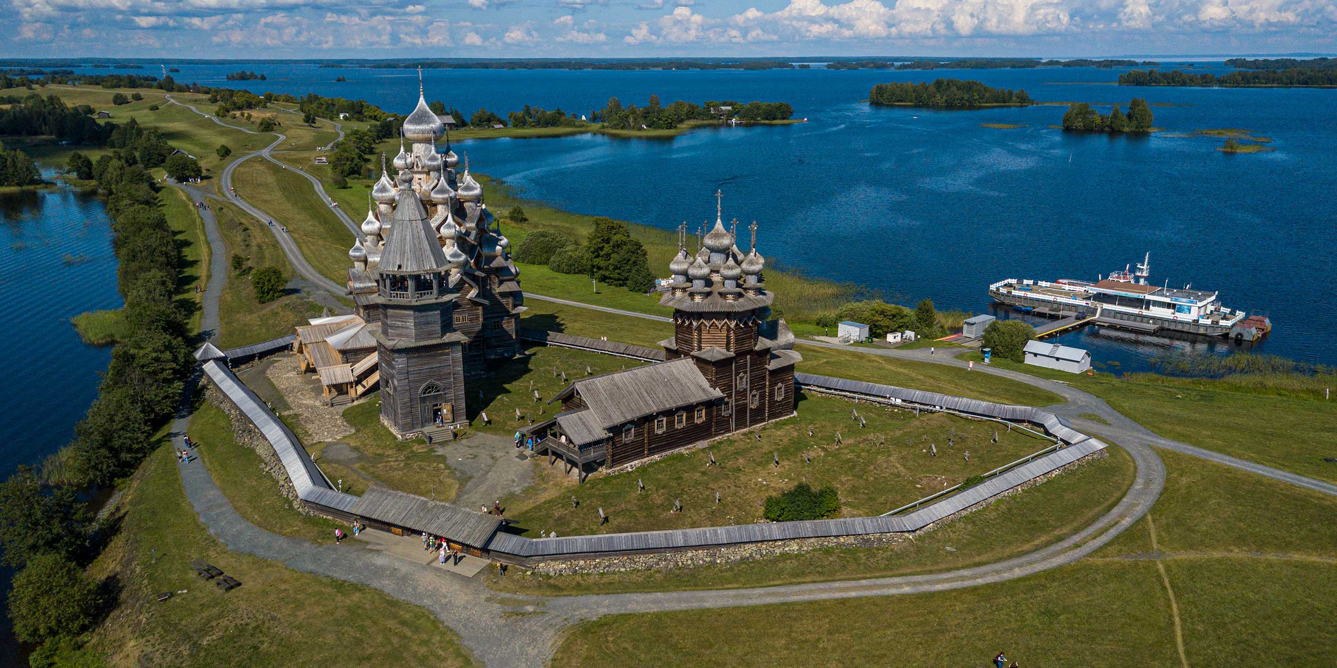 4 Жемчужины Карелии: Рускеала, Валаам, Кижи, Юканкоски - 4 дня. Домики на берегу.